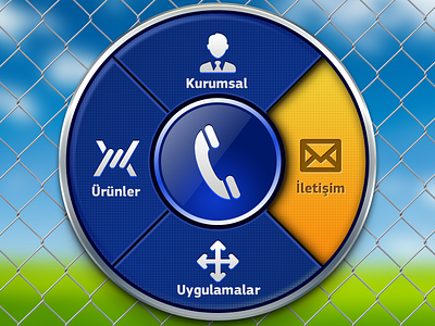 Circle Navigation app circle menu design fence mobile ui