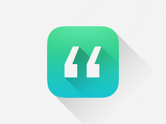 Quotes. App Icon by Andrea Fabbri for Grafite on Dribbble