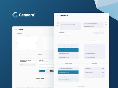 Gennera - Academic One Guide brand style guide components design guidelines layout shot styleguide ui ui components ui elements ux web