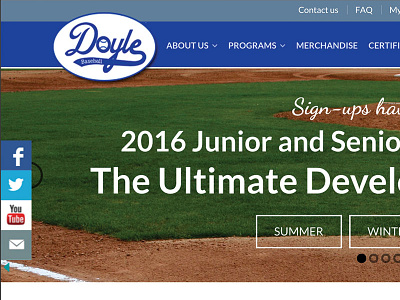Doyle Baseball Site Redesign