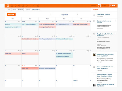 Percolate Content Planner calendar collaboration percolate planner software teams ui