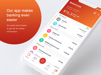Banking and accounting for business app
