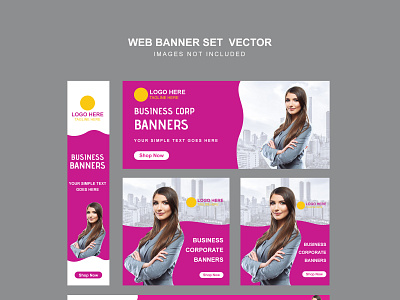 WEB BANNER SET VECTOR