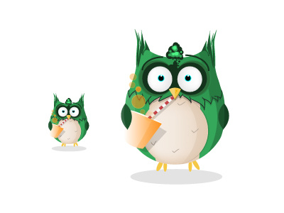 Character Green - need a Name ? character design illustration illustrator owl vector wacom