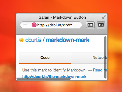 Browser Markdown Button