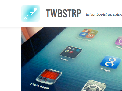 Simple and useful ? bootstrap brand ipad logo navigation picture twitter white