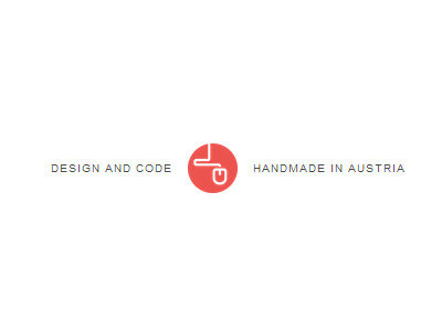 Handmade in Austria clean font lettering logo logotype type