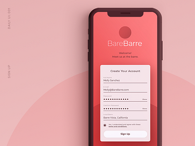Daily UI 001: Sign Up