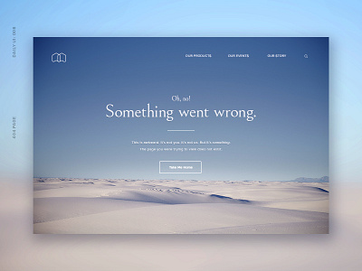 Daily UI 008: 404 Error Page