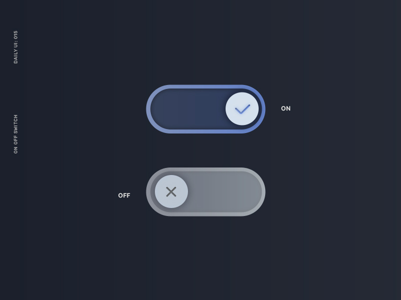 Daily UI 015: On/Off Switch slider button off on switch ui dailyuichallenge dailyui