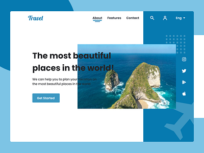 Travel - Web Design design figma figma design figmadesign ui ux web web design webdesign website website concept website design websites