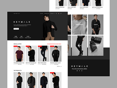 HEYMALE - Fashion Store Website branding design fashion fashionweb figma figma design figmadesign ui uidesign uiuxdesign ux uxdesign webdesign
