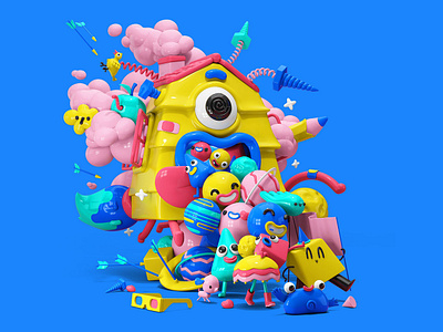 The Character Factory 3d character character design design emoji factory fun home illustration kids planets render