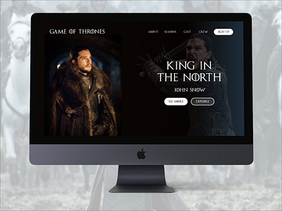Game Of Thrones Landing Page arya stark danerys design dragon game of throne got landing page ui uiux webdesign