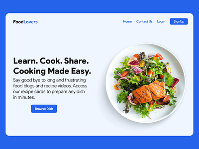 Food Lovers Landing Page