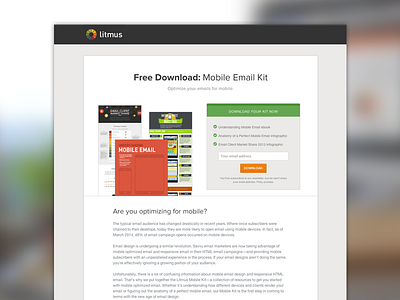 Mobile Email Kit email infographic kit landing page litmus mobile email responsive responsive email