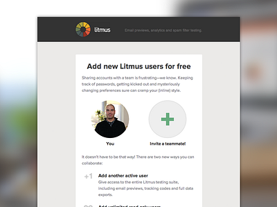 [Email] Litmus Add New Users email litmus onboarding responsive email users