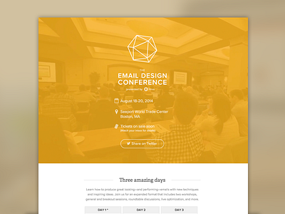 [Email] #TEDC14 Announcement Email background video conference email email design email development html5 html5 video tedc14 the email design conference video
