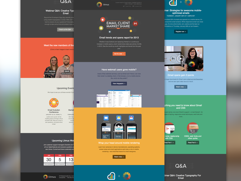 [Email] Litmus January Newsletter 2014 by Kevin Mandeville for Litmus