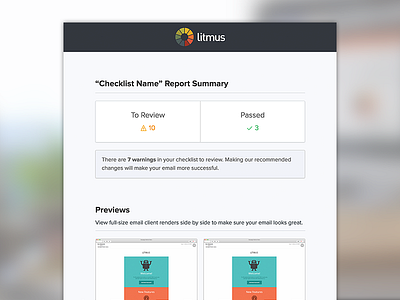 [Email] Litmus Checklist Notification