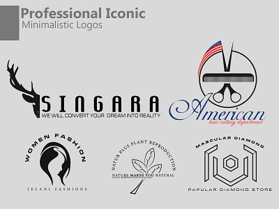 Iconic Minimal Logo (Minimal with Icon) 3d logo 3d logos branding icon iconic icon iconic logo illustration logodesign logos professional logo