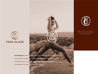 yoga glaze design logo logodesign simpel typography