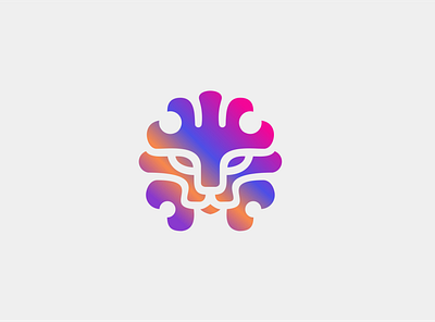 lion logo abstract design illustration logo logodesign minimal simpel typography