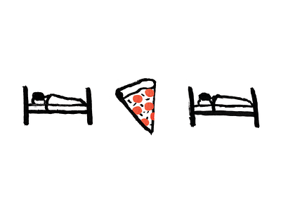 The meaning of life; as cheesy as it may seem. editorial humor illustration marker pizza sharpie