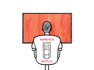 The struggle editorial hand drawn illustration marker netflix