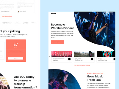 Grow Music - Landing Page 2 branding graphic design landing page ui uiux ux visual design website design