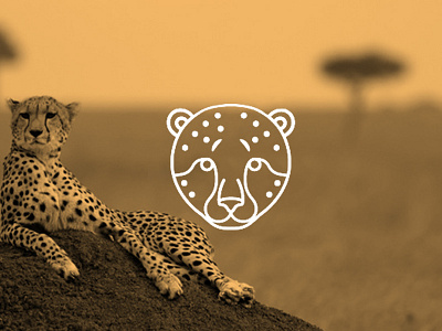 Cheetah colorized animal cheetah color colorized cool iconography safari simple zen