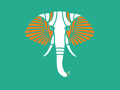 Elephant for Ivory Coast CAN Cup animal coast elephant green ivory ivory coast orange white