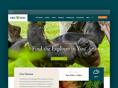 Zoo Concept gardens web design website zoo