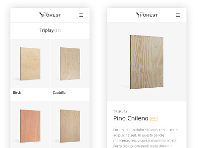 Web Mobile Product Pages mexico product cards product detail product listing spanish wood