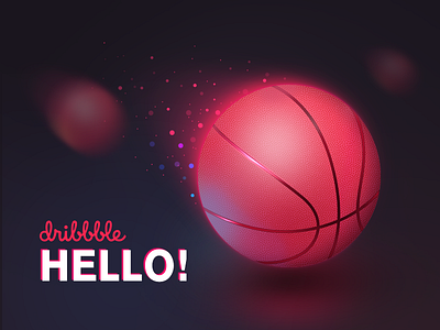 Dribbble,Hello! debut dribbble first shot icon ui