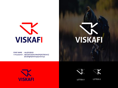 VISKAFI VEDIOGRAPHY LOGO DESIGN brand identity camra logo lettermark minimalist logo photography logo shooting shooting logo shooting star simple logo typhography vediography logo video