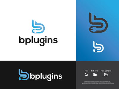 Plug-in logo branding lettermark logo logo mark logodesign logoinspiration logotype monogram logo