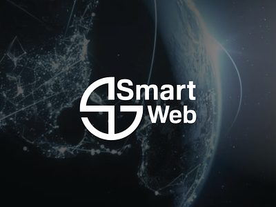Smart web logo design digital global graphic design lettermark marketing network seo smartweb tech technology web website world
