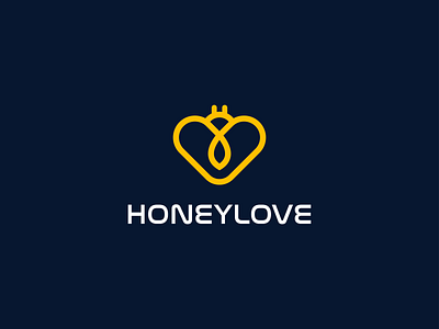 Honey Love logo design animal bee bees beestrong bird flower honey honeybees honeylove logo mark logodesign logoinspiration love lovebees nature