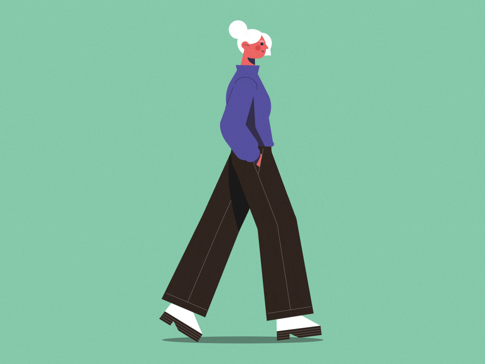 Woman Walking ae ai animation design graphic design illustration motion graphics vector
