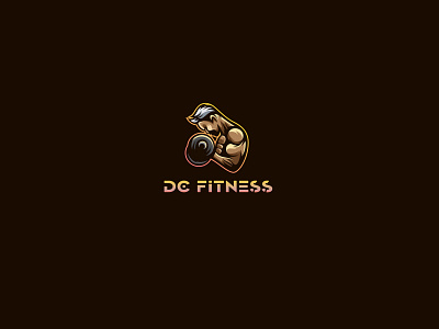DC Fitness brand identity fitness logo logo design
