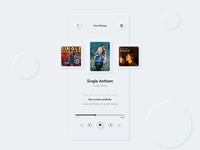 Lyri : Neumorphic Music App UI