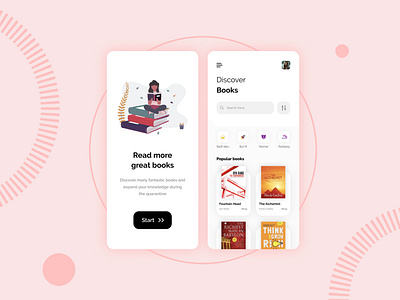 BookNest : Ebook App UI aesthetic book app book cover book design book review clean clean ui discover ebook ebook design ebook ui flat graphic design knowledge ui minimal mobile mobile app navbar reading reading app