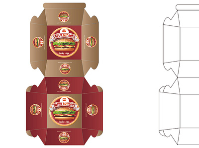 Burger Box 02 branding burger box burger box design graphic design icon illustration