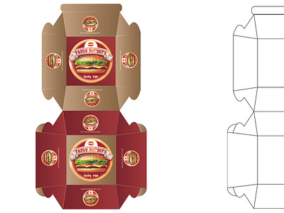 Burger Box 02 branding burger box burger box design graphic design icon illustration