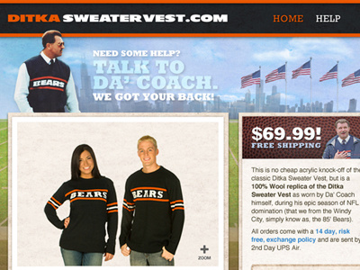 Ditka Sweater Vest sports web