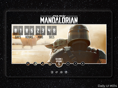 Daily UI #014 - Countdown Timer countdown countdown timer countdowntimer dailyui dailyui014 dailyuichallenge disney figma figmadesign mandalorian starwars ui web webdesign