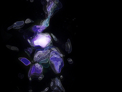 Purple Particles after art effect generative patterns shapes