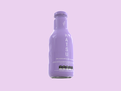 Hatsu Purple 3d bottles cinema 4d colors fun happiness hatsu keyshot pastel rendering