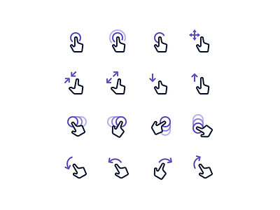 Gestures flow flow chart flowchart gesture gestures icon icon design icon set iconography icons project